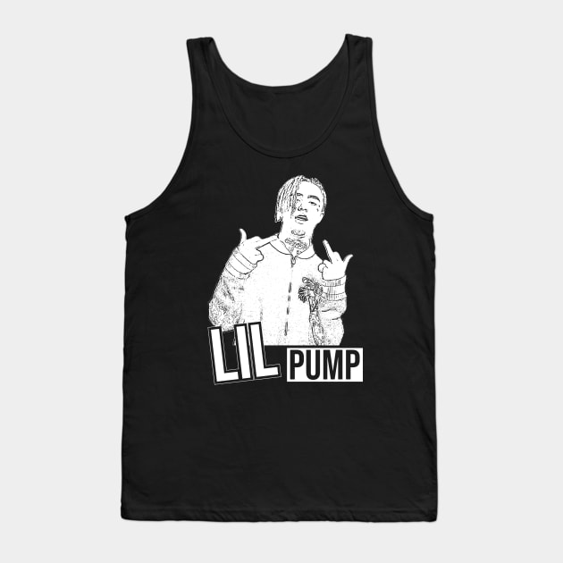 Lil pump // White retro // Rapper Tank Top by Degiab